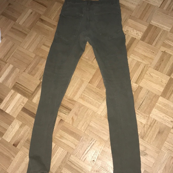 Ripped army green skinny jeans - Picture 2 of 2
